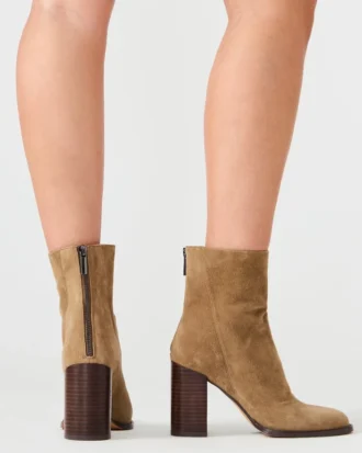 Obsession din piele de căprioară gri-maro