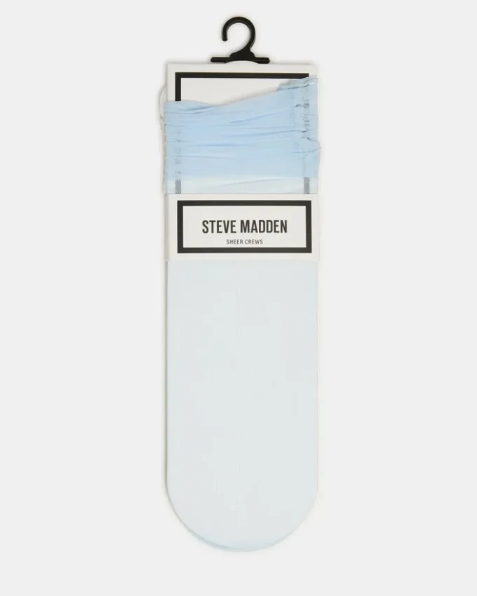 Pachet de 2 perechi de Șosete Sofia din plasă solidă, albastru deschis