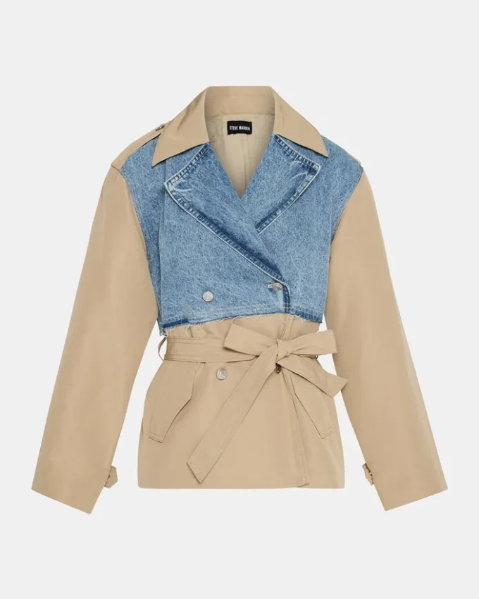 Palton Shyla din denim multicolor Palton Shyla din denim multicolor