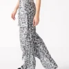 Pantaloni Duo Sequin Leopard