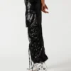 Pantaloni Duo Sequin Negru