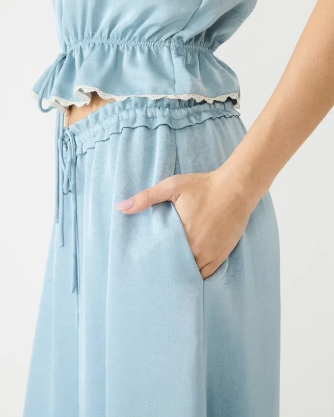 Pantaloni Roan albastru prăfuit Pantaloni Roan albastru prăfuit