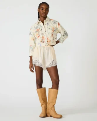 Pantaloni scurți Daisee Birch White