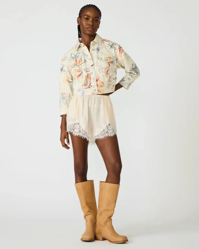 Pantaloni scurți Daisee Birch White