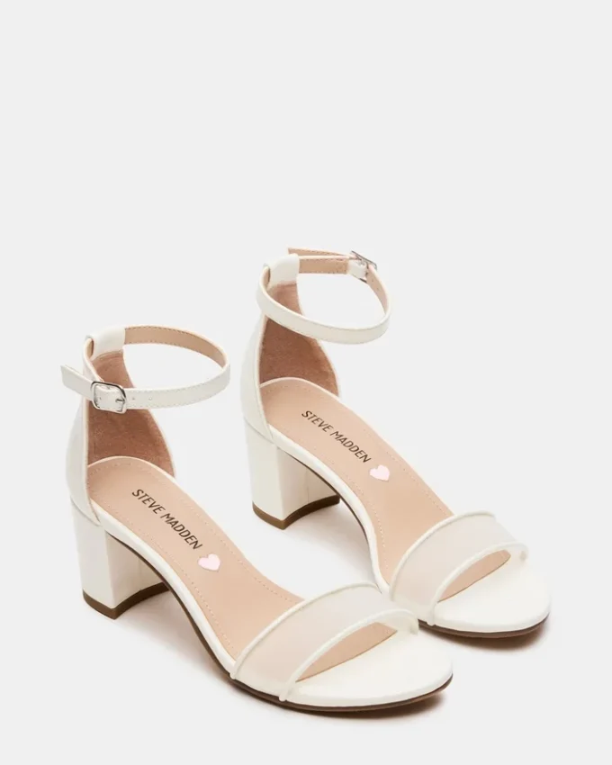 Pantofi pentru copii Carrson din plasă albă