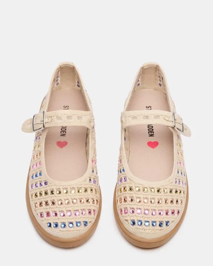 Pantofi pentru copii Roree cu strasuri naturale