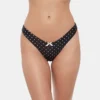 Partea inferioară a slipului de bikini Darling Dot negru cu imprimeu multicolor Partea inferioară a slipului de bikini Darling Dot negru cu imprimeu multicolor