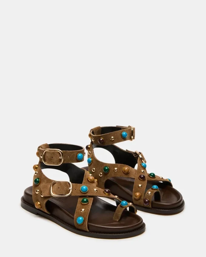 Piele de căprioară gri-bej