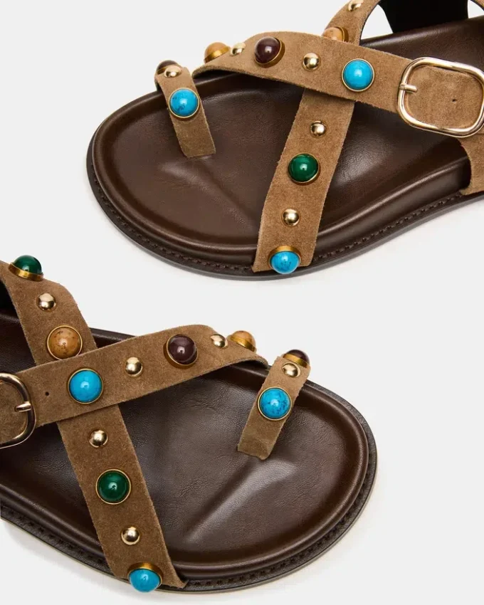 Piele de căprioară gri-bej