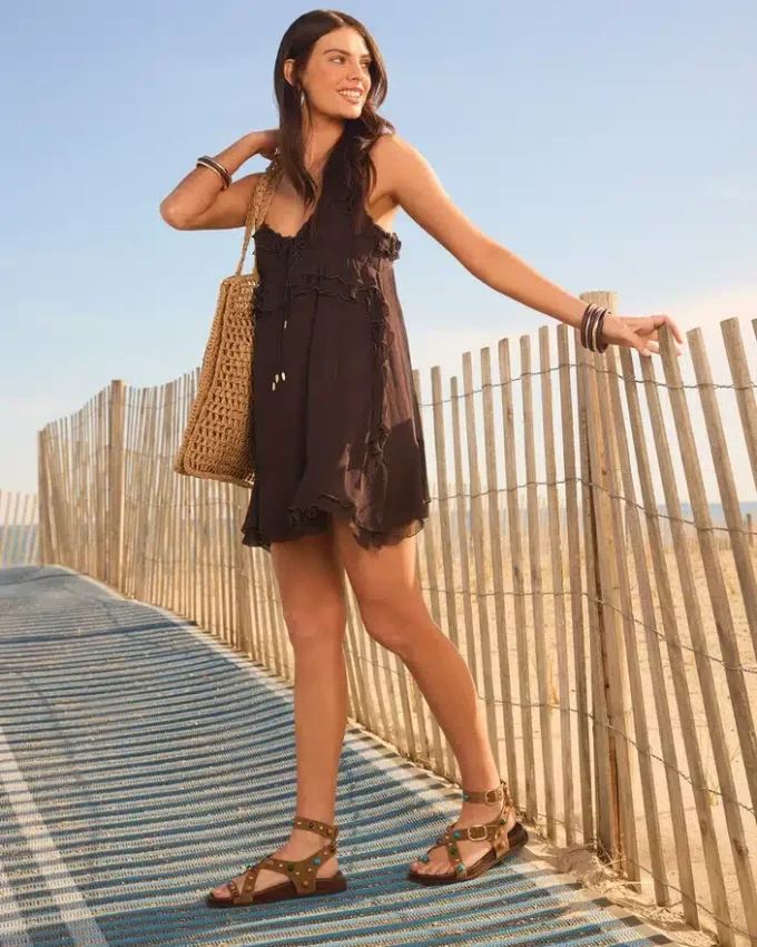 Piele de căprioară gri-bej