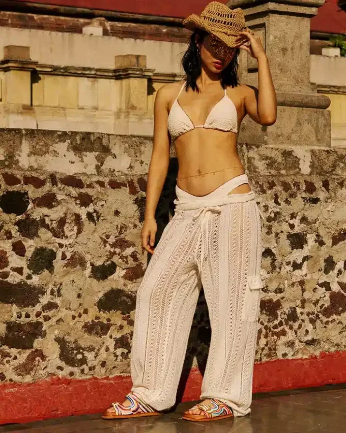 Top de bikini croșetat Pearl