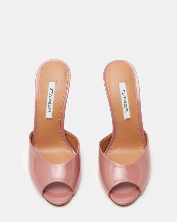 Priya Dark Blush din piele lăcuită