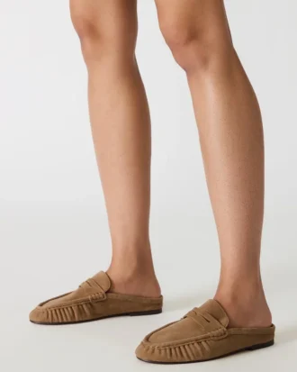 Rafe din piele de căprioară de culoare gri-maro