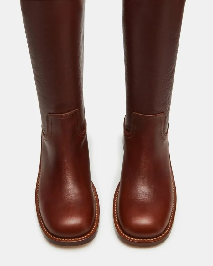 Riggs Rust din piele, cu gambă largă