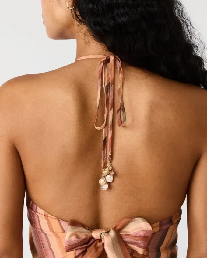 Rochia Dalina cu dungi multicolore Rochia Dalina cu dungi multicolore