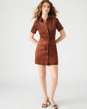 Rochia Joliana, culoare smochin închis