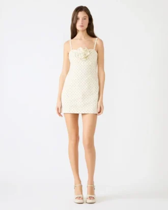 Rochie cu bujori Ivory imaculat