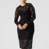 Rochie din dantelă Hailee, negru