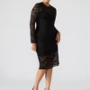 Rochie din dantelă Hailee, negru