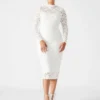 Rochie din dantelă Vivienne, culoare ivoriu