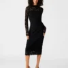 Rochie din dantelă Vivienne, negru