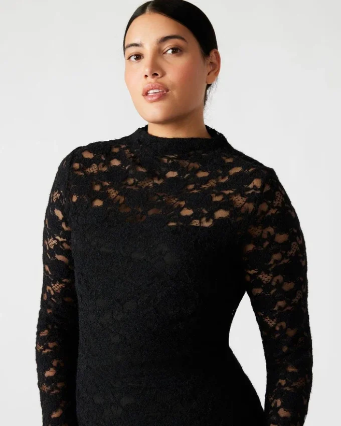 Rochie din dantelă Vivienne, negru
