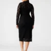Rochie din dantelă Vivienne, negru