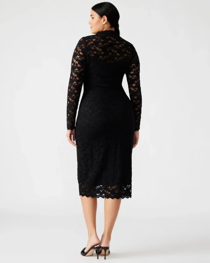 Rochie din dantelă Vivienne, negru