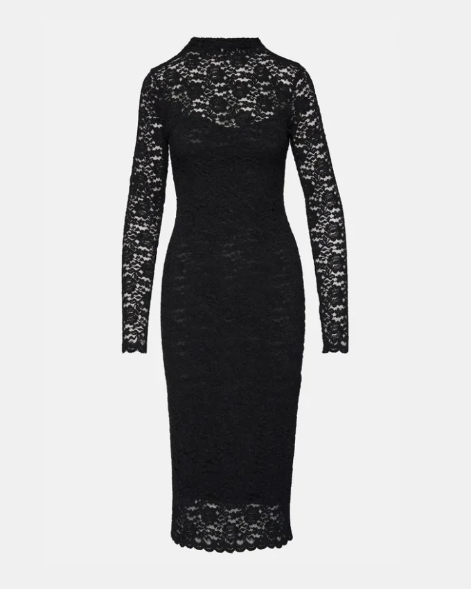 Rochie din dantelă Vivienne, negru