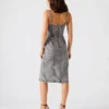 Rochie din denim Giselle cu ornamente, culoare Fog
