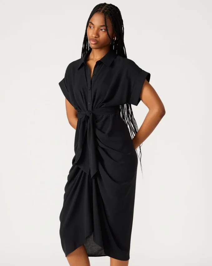 Rochie din tricot Tori, negru