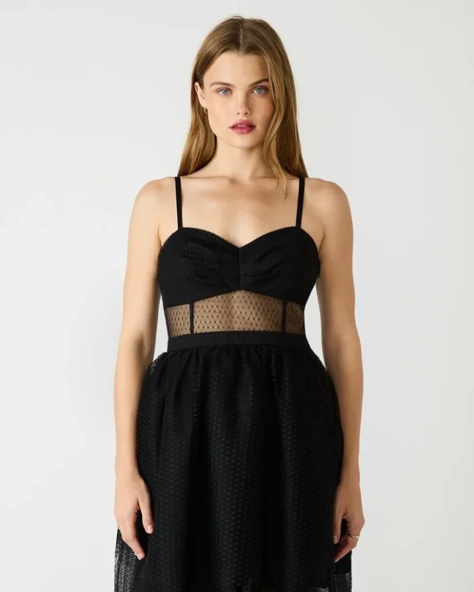 Rochie din tul Emily, negru