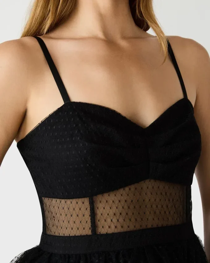 Rochie din tul Emily, negru