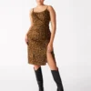 Rochie Giselle cu imprimeu leopard