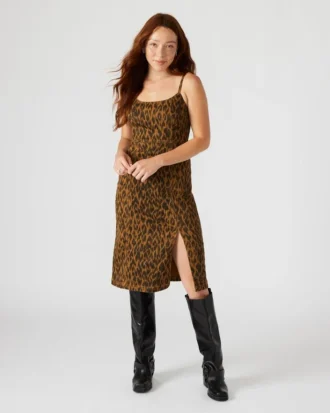 Rochie Giselle cu imprimeu leopard