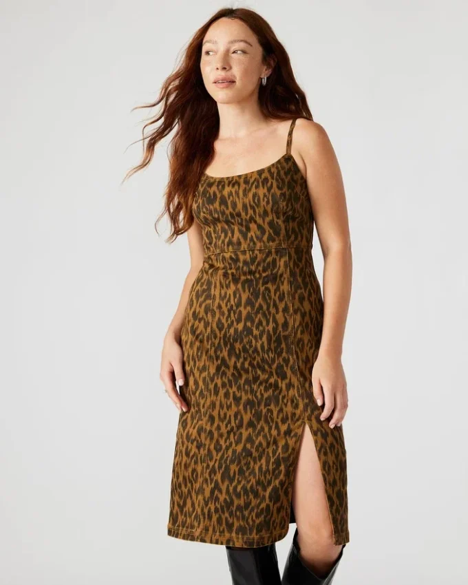 Rochie Giselle cu imprimeu leopard