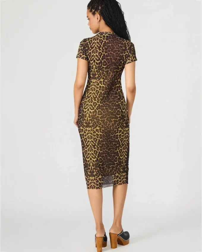 Rochie Hailee cu mâneci scurte și imprimeu Hot Spots Rochie Hailee cu mâneci scurte și imprimeu Hot Spots