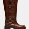 Rocky Cognac Distressed cu gambă largă Rocky Cognac Distressed cu gambă largă