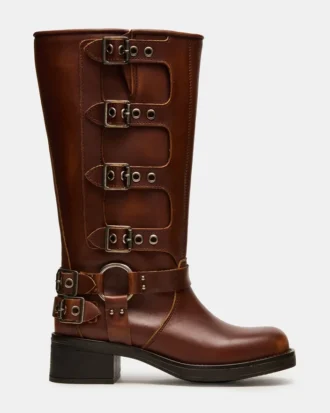 Rocky Cognac Distressed cu gambă largă