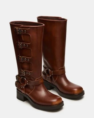 Rocky Cognac Distressed cu gambă largă