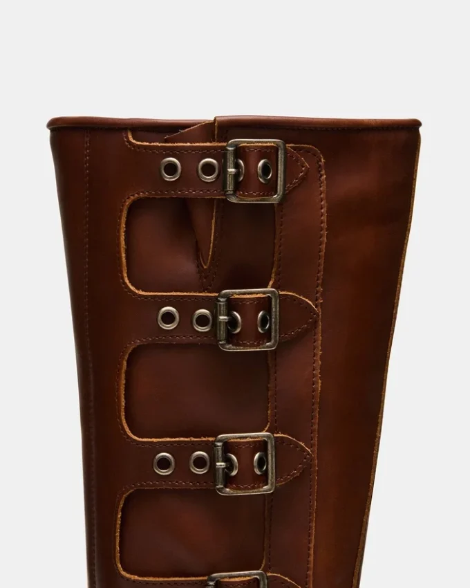 Rocky Cognac Distressed cu gambă largă Rocky Cognac Distressed cu gambă largă