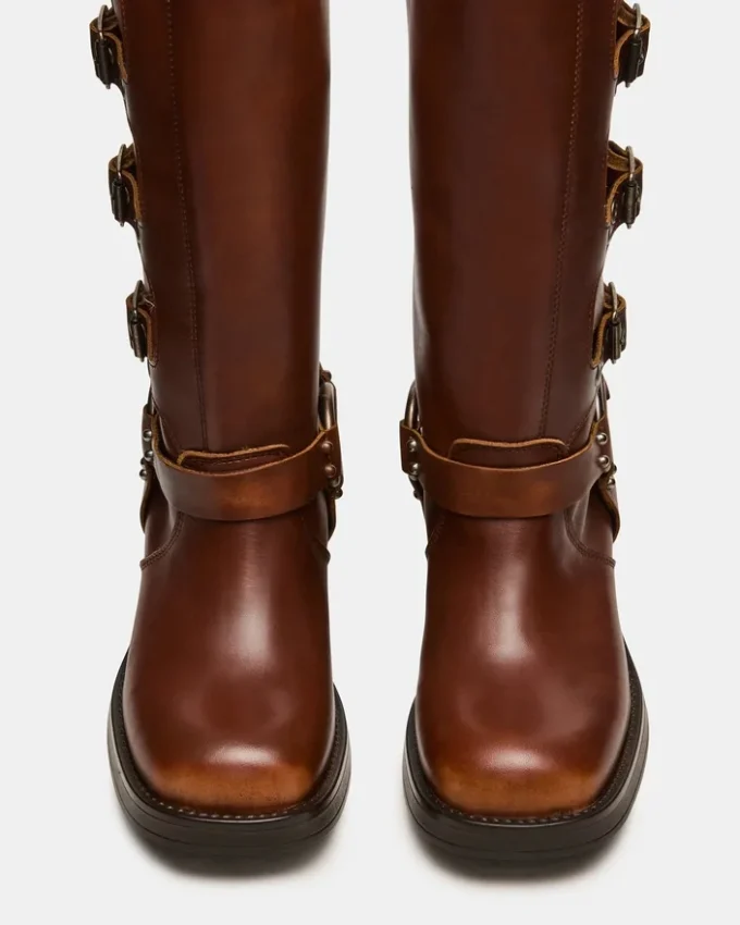 Rocky Cognac Distressed cu gambă largă Rocky Cognac Distressed cu gambă largă