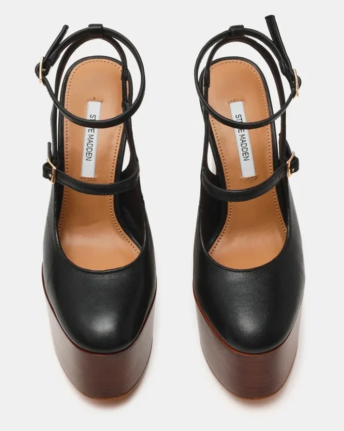 Scotlyn din piele neagră stratificată Scotlyn din piele neagră stratificată