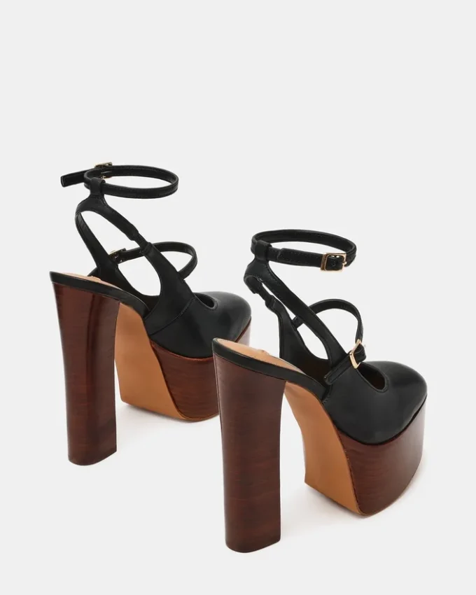 Scotlyn din piele neagră stratificată Scotlyn din piele neagră stratificată