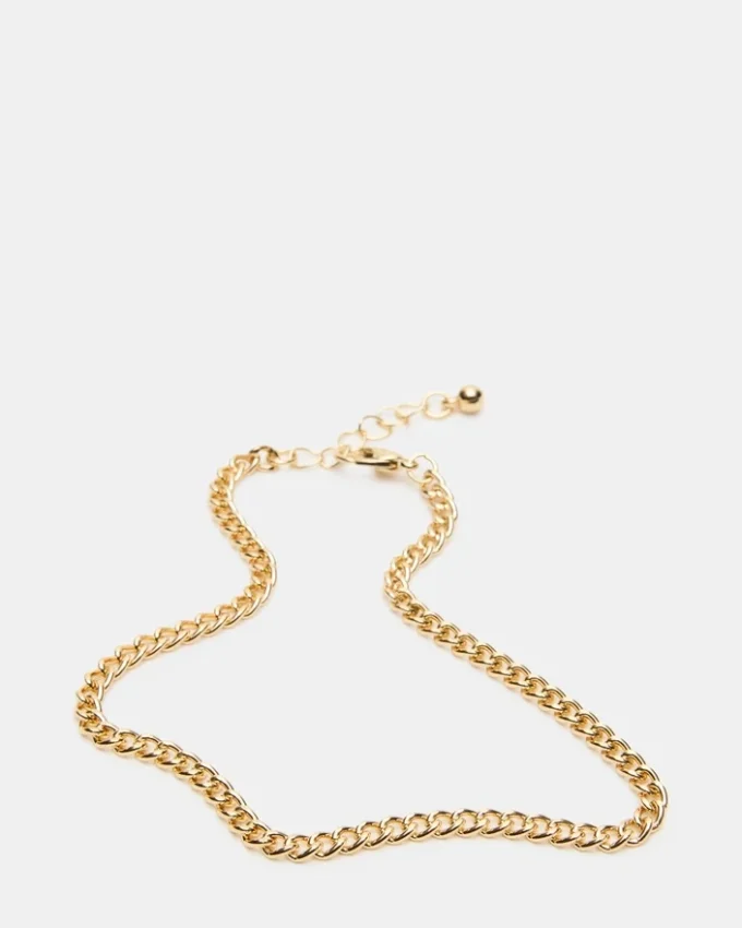 Set de 2 brățări de gleznă cu lanț și strasuri