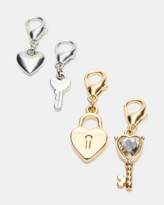 Set de brățări de gleznă cu pandantiv în formă de lacăt