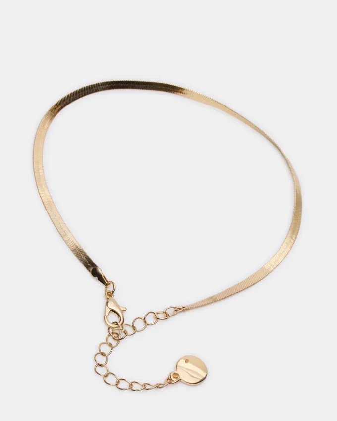 Set de brățări pentru gleznă cu lanț în zig-zag, auriu