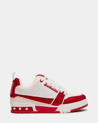 Skater Roșu/Alb Strasuri