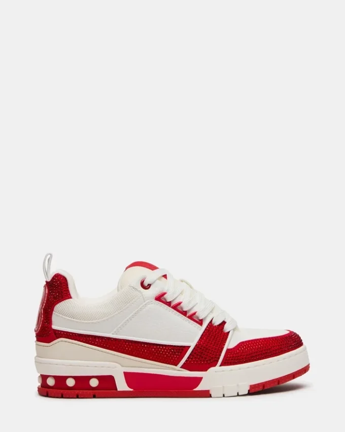 Skater Roșu/Alb Strasuri