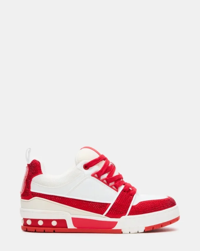 Skater Roșu/Alb Strasuri